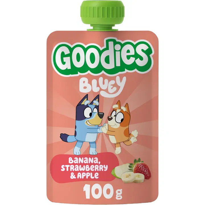 Goodies Bluey Banana, strawberry & apple smoothie 100g