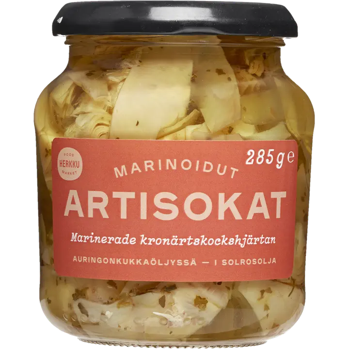 Herkku marinoidut artisokansydämet auringonkukkaöljyssä 285 g