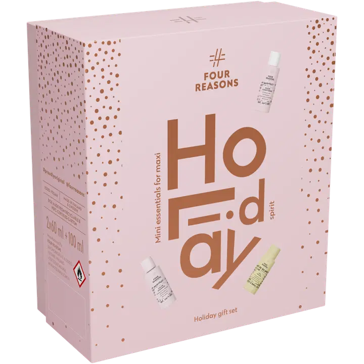 Four Reasons Color shampoo, hoitoaine & Hair Powder 60+60+100ml lahjapakkaus
