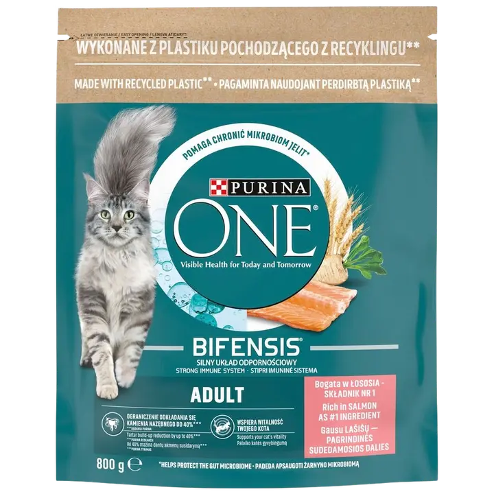 Purina One kuiv kassitoit Adult lõhe 800g