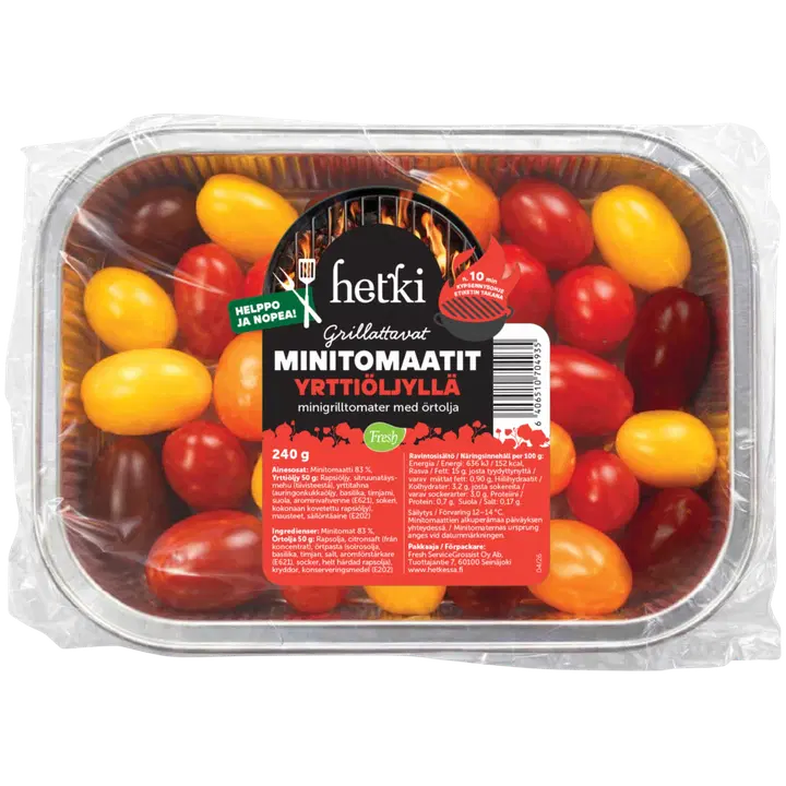 Hetki Grillattavat minitomaatit yrttiöljyllä 240 g