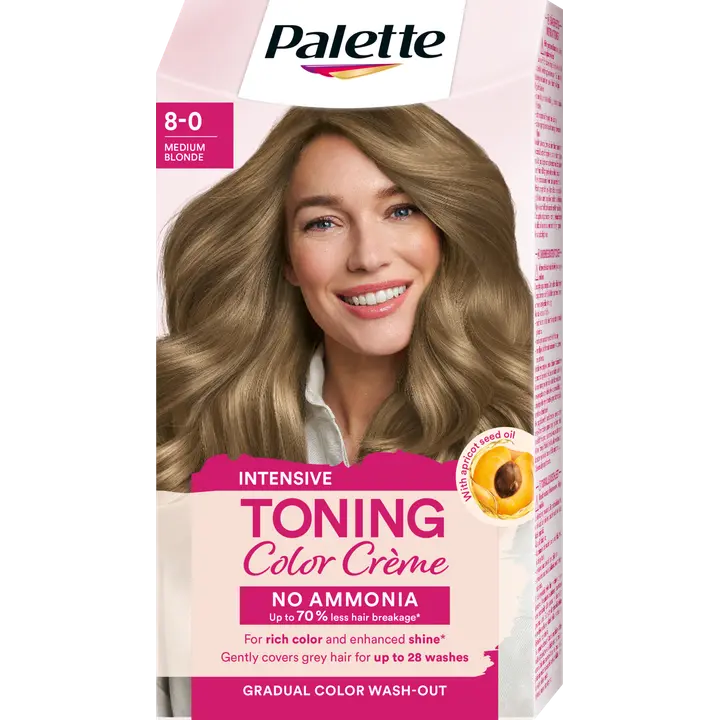 Intensive toning püsivärv 8-0 medium blonde