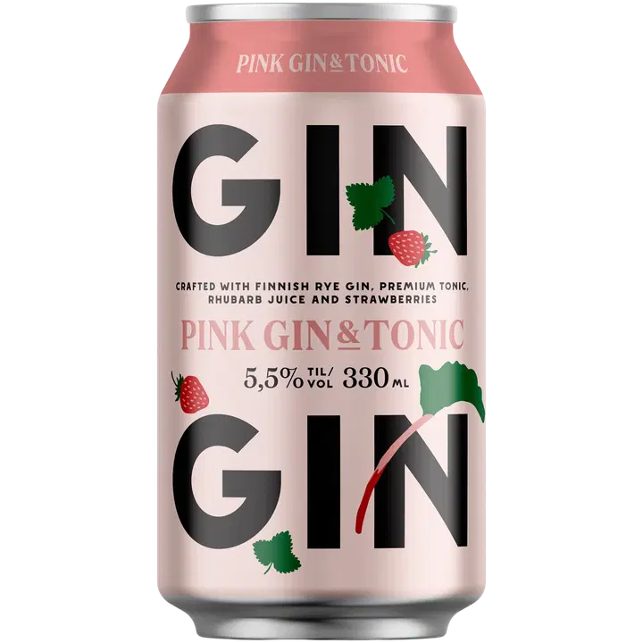 Kyrö Pink Gin & Tonic 5,5 til-% long drink 0,33 l tölkki