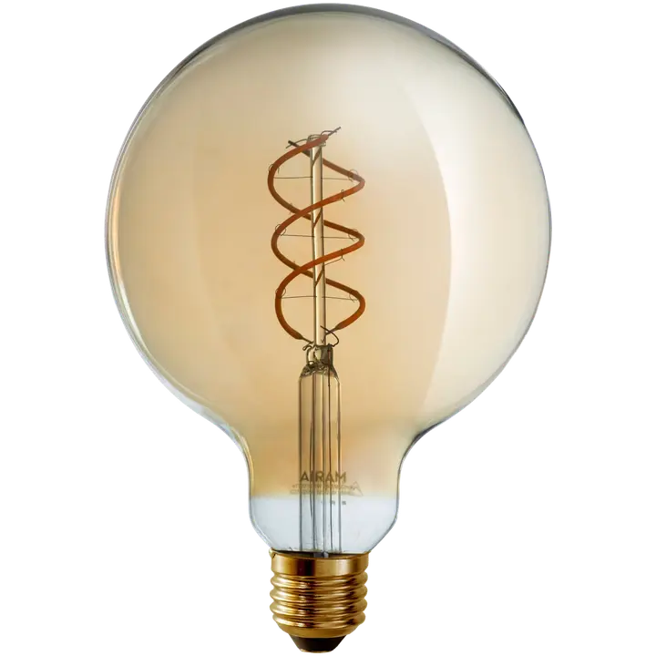 Airam Led Decor fullglass DIM Amber G125 4,9W E27 2200K 400lm 15 000h