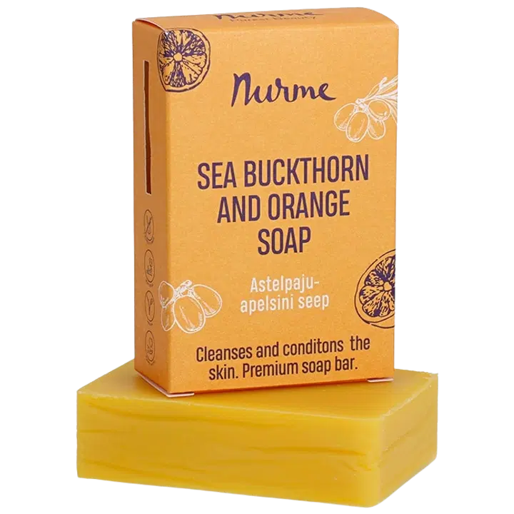 Nurme Sea & Orange Buckthorn Soap Bar 100 g – Applesiini & tyrni palasaippua