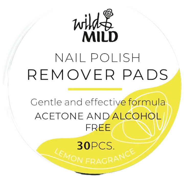 Wild&Mild Nail Polish Remover Pads Lemon 30 pcs