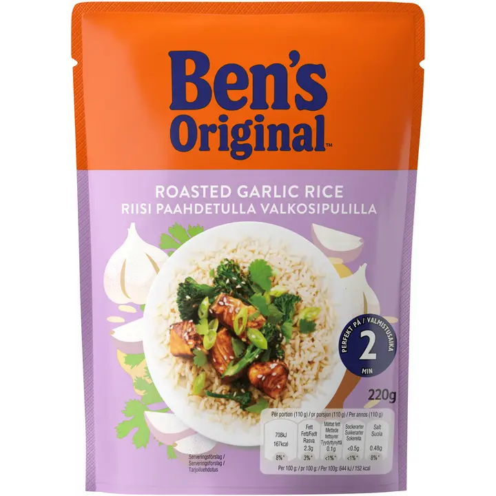 Ben's Original Valmisriisi paahdetulla valkosipulilla 220g