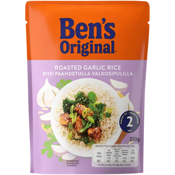 Ben's Original Valmisriisi paahdetulla valkosipulilla 220g