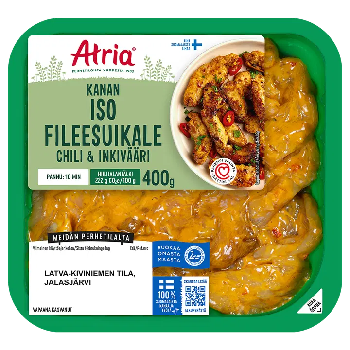 Atria kanan iso fileesuikale chili & inkivääri 400g