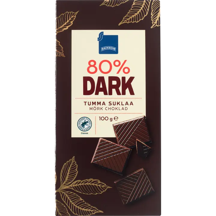 Rainbow tume šokolaad 80% 100 g