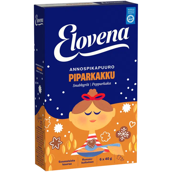 Elovena 240g piparkakunmakuinen annospikapuuro