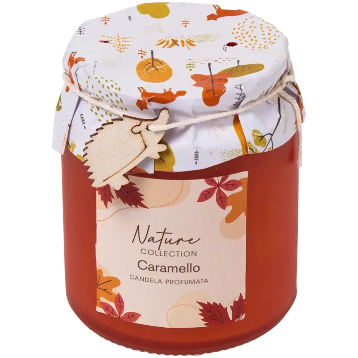 Küünal punases klaaspurgis.