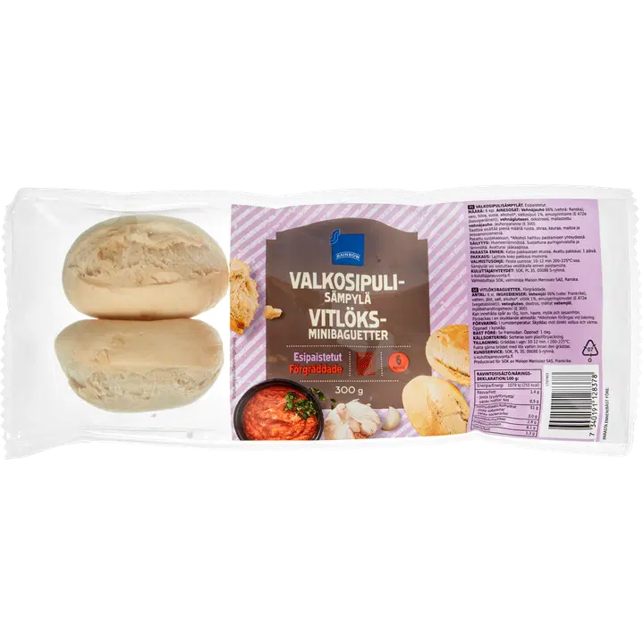 Rainbow valkosipulisämpylä 6kpl 300g