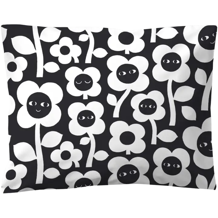 Finlayson tyynyliina Kukkariemu 50X60  musta-valkoinen