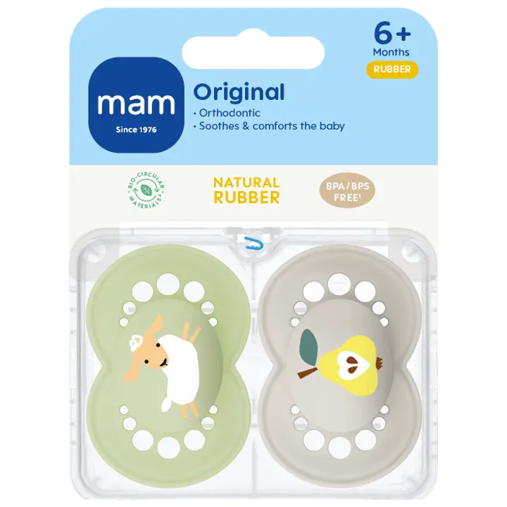 MAM Original 6-16kk luonnonkumi 2kpl tutti