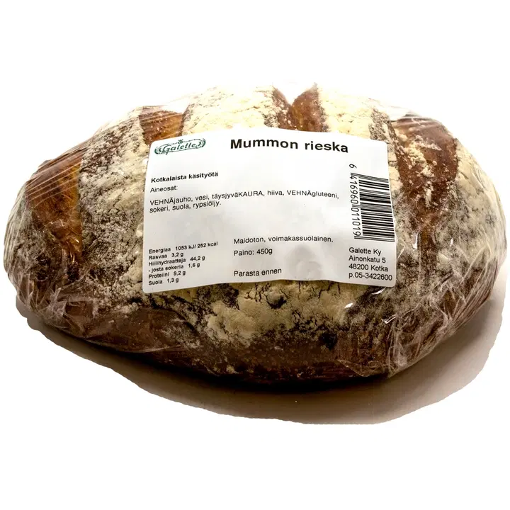 Galette 450g Mummonrieska kaurasekaleipä