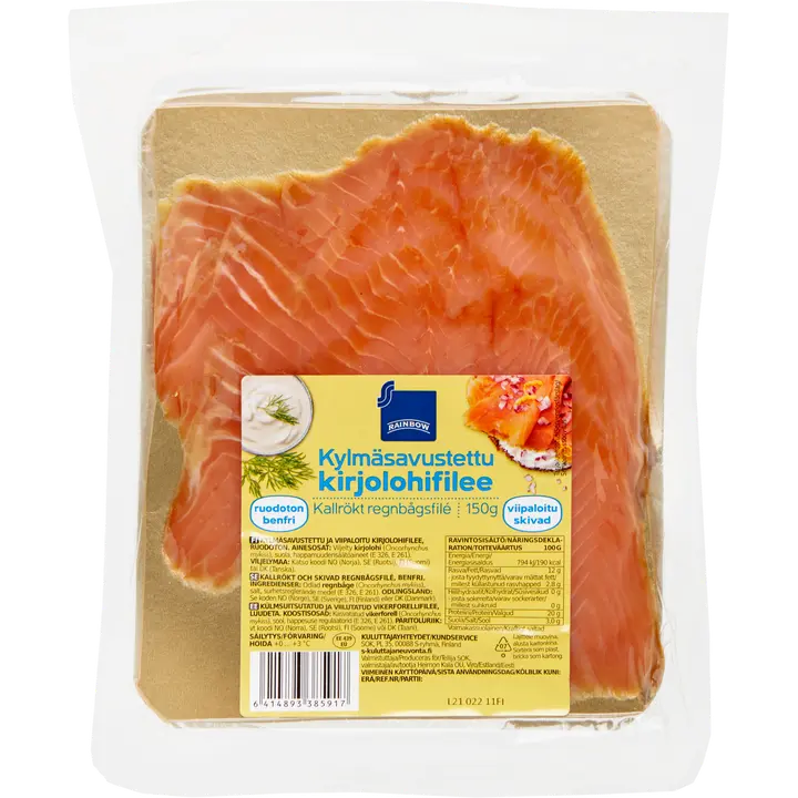 Vikerforellifilee külmsuitsu, viilutatud 150 g