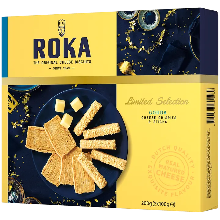 ROKA Keksilajitelma Goudakeksi & -juustotikku 200 g