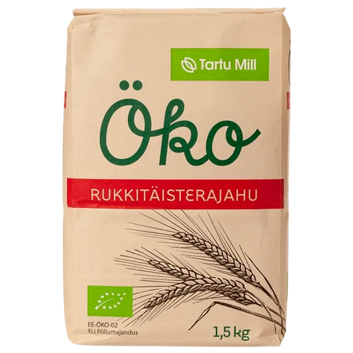 Tartu Mill Öko rukkitäisterajahu 1,5 kg