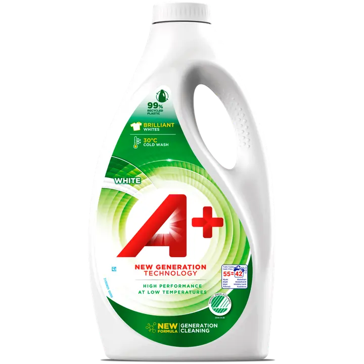 A+ 2200ml White Joutsenmerkki pyykinpesuneste