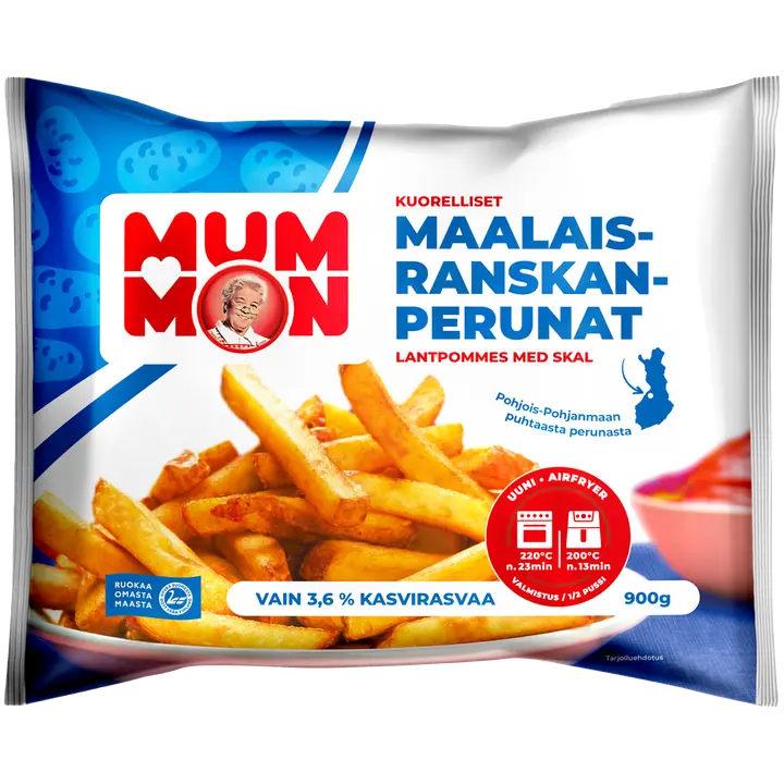 Mummon 900 g kuorelliset Maalaisranskanperunat, pakaste