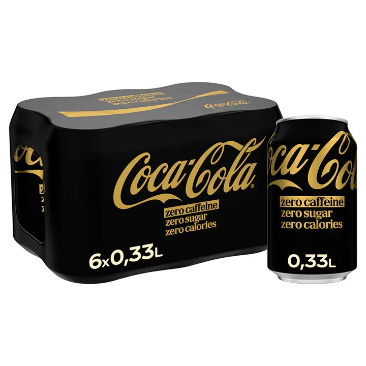 6-pack Coca-Cola Zero Sugar Kofeiiniton virvoitusjuoma tölkki 0,33 L
