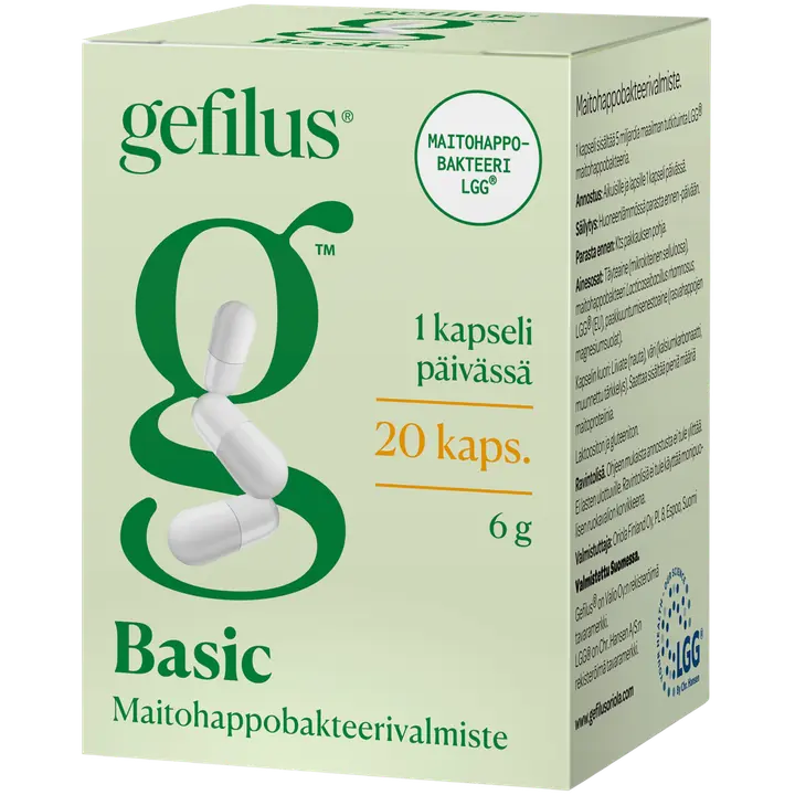 Gefilus piimhappebakteritega kapslid 20tk 6g