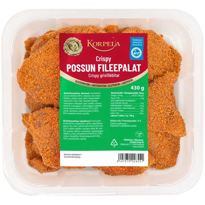 Korpela Crispy possun fileepalat 430 g