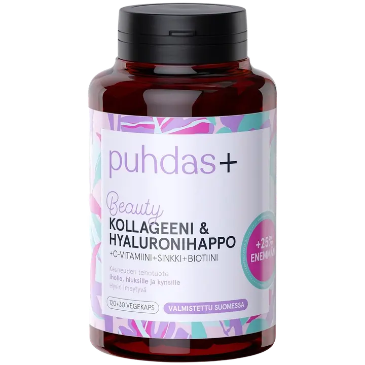 Puhdas+ Collagen&hyaluron 120+30kaps