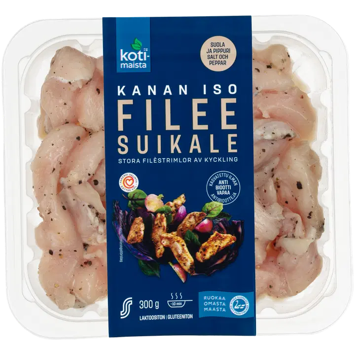 Kotimaista kanan iso fileesuikale suola & pippuri 300 g