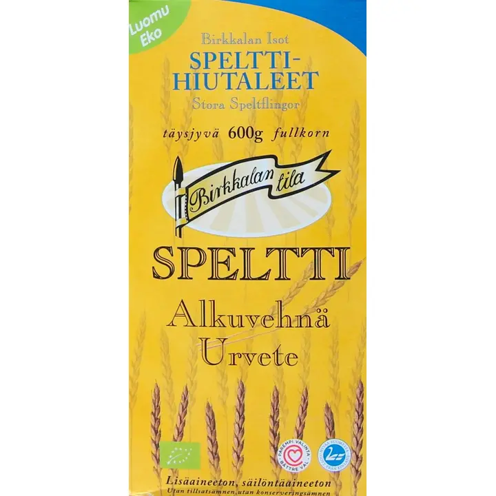 Birkkalan Tila Luomu isot spelttihiutaleet täysjyvä 600g