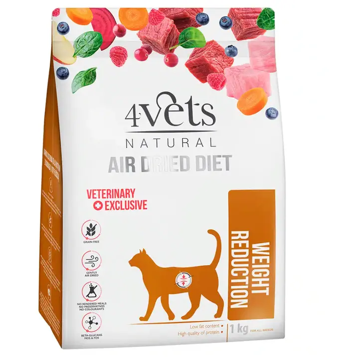 4Vets looduslik õhkkuivatatud veterinaartoit, kuivtoit Urinal support kassidele 1 kg