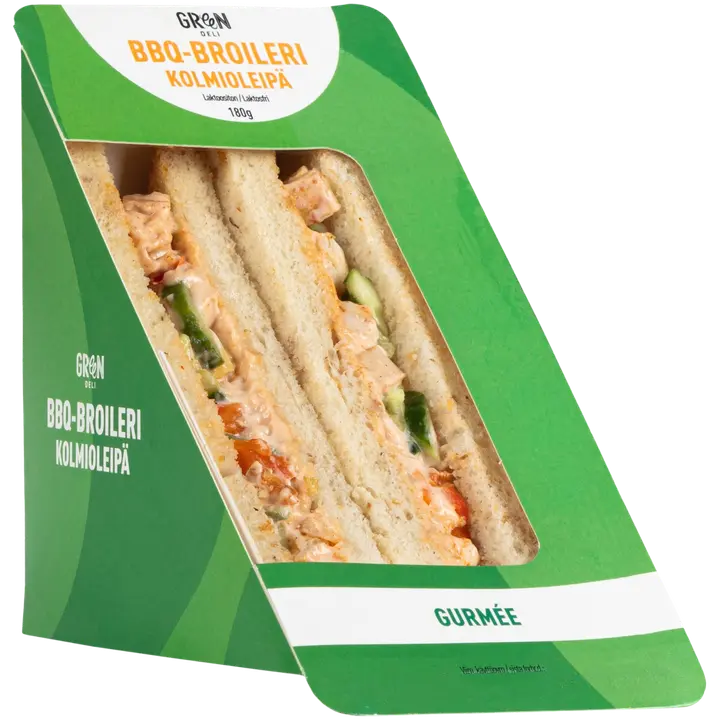 Greendeli BBQ-Broileri Gurmee Kolmioleipä 180 g