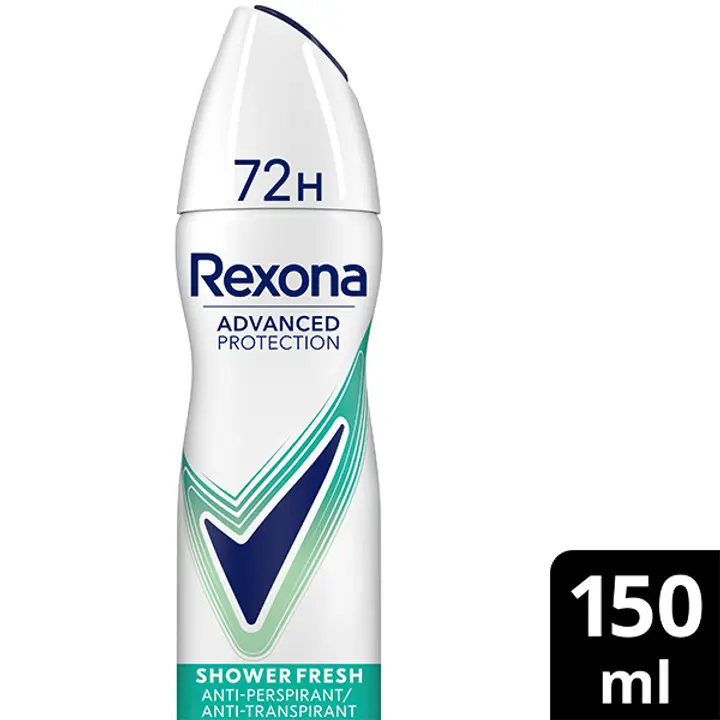 Rexona 72h Advanced Protection Shower Fresh Antiperspirantti Deodorantti spray Tehokas naisille 150 ml