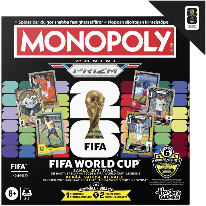 Monopoly lautapeli Fifa (suomen- ja ruotsinkielinen)