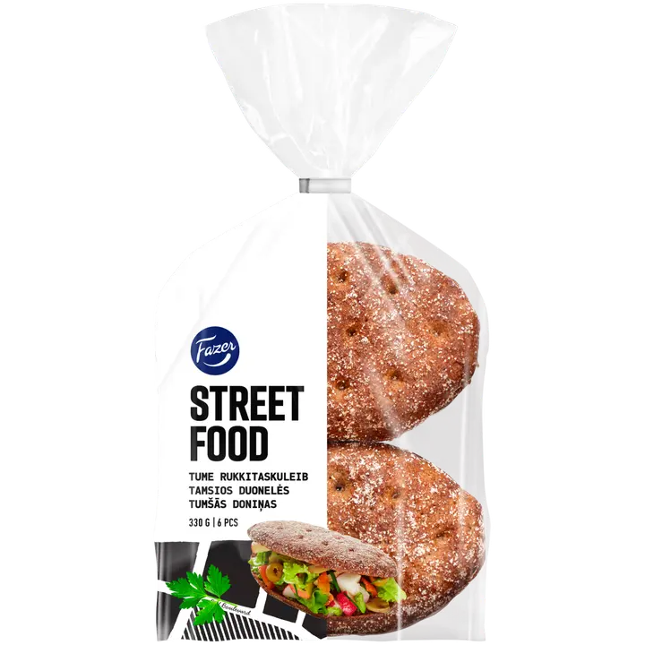 Fazer Street Food Tume Rukkitaskuleib 330 G