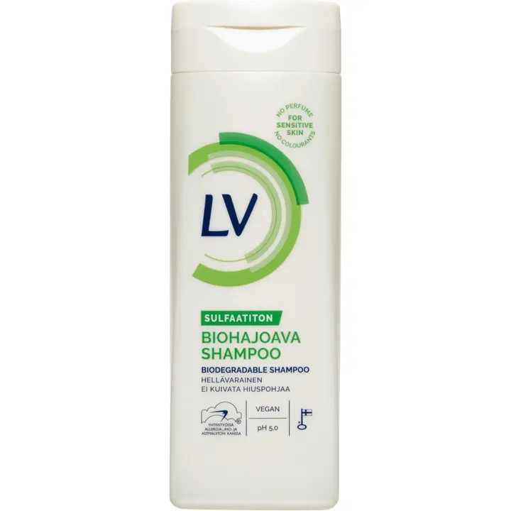 LV 250ml Biohajoava sulfaatiton shampoo