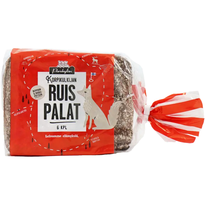 Porokylän Korpikulkijan Ruispalat 6 kpl / 330 g täysjyväruispalaleipä