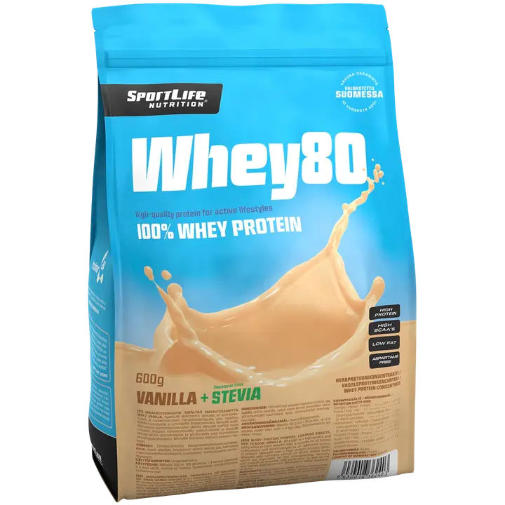 SportLife Nutrition Whey80 600g vaniljajäätelö heraproteiinijauhe