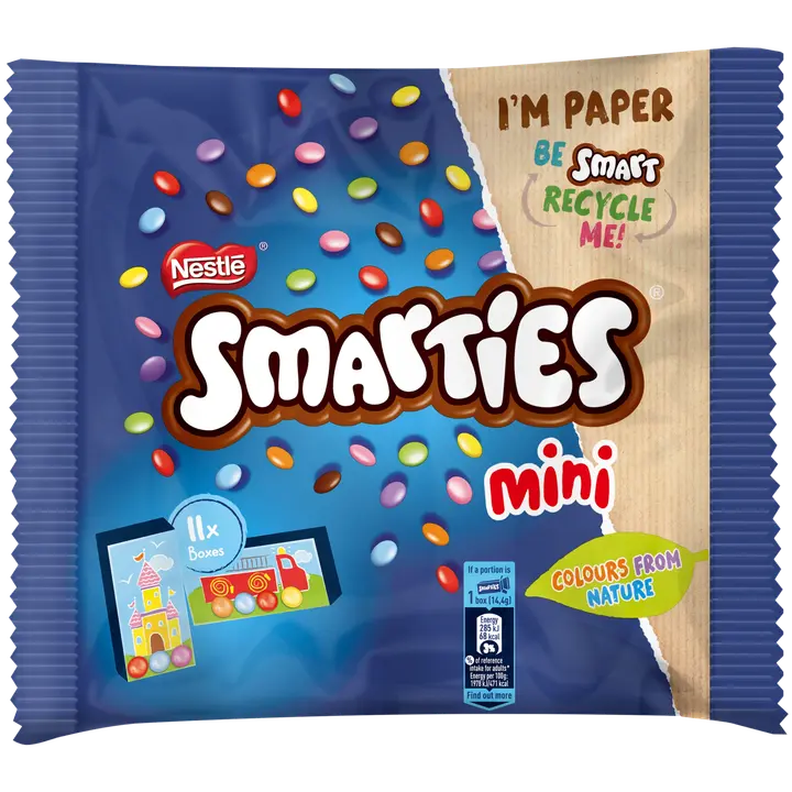 Nestlé Smarties Mini 158g sokerikuorrutettuja maitosuklaarakeita