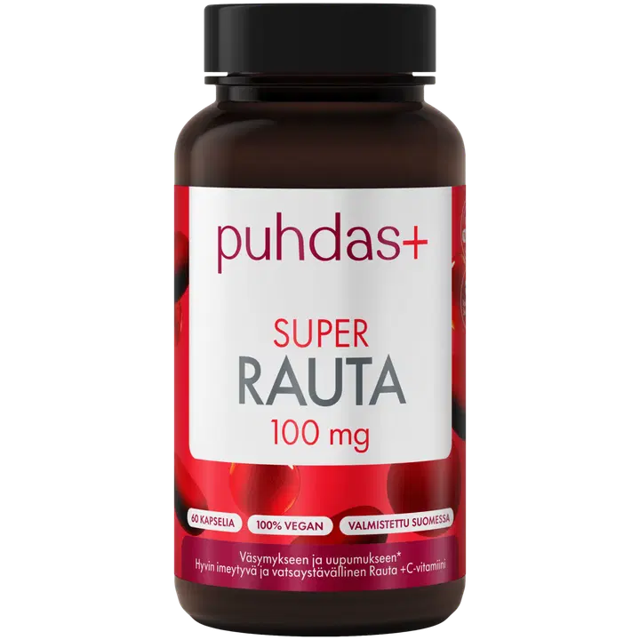 Puhdas+ Super Rauta 100 mg 60 kaps