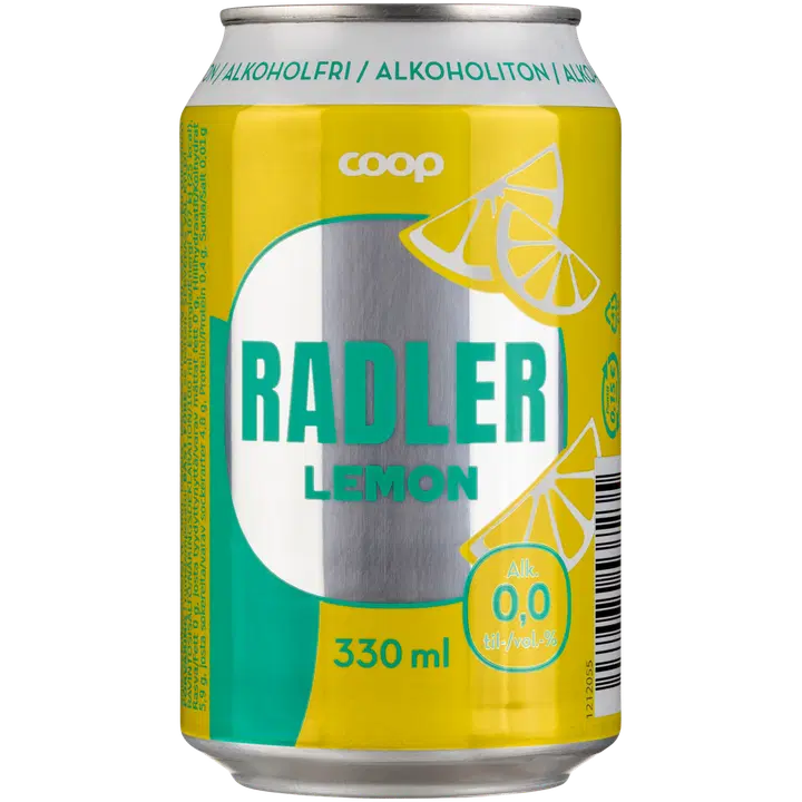 Coop Radler Lemon alkoholiton olut 0,0% 0,33l tlk