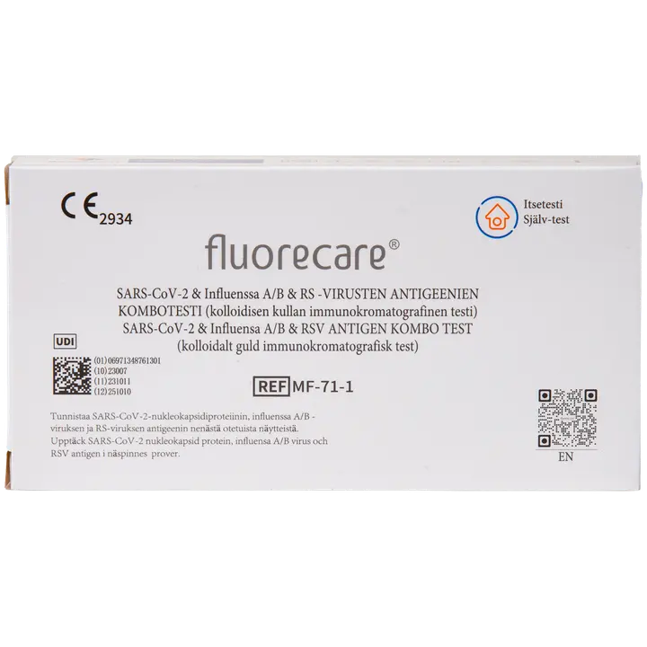 Microprofit Fluorecare SARS-CoV-2- ja influenssa A/B- ja RSV-antigeenin yhdistelmätestipakkaus