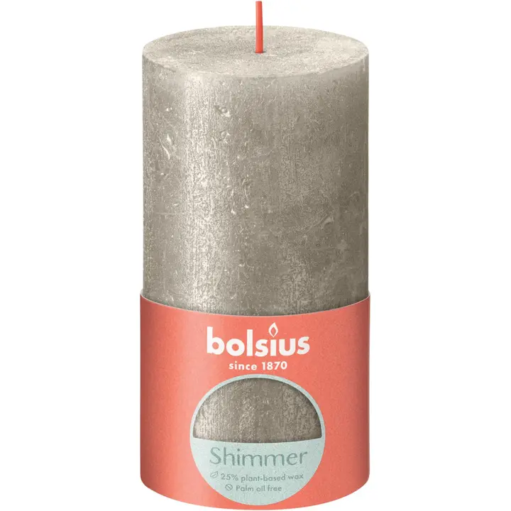 Bolsius RUSTIIKKI PK 130/68 Shimmer Champagne