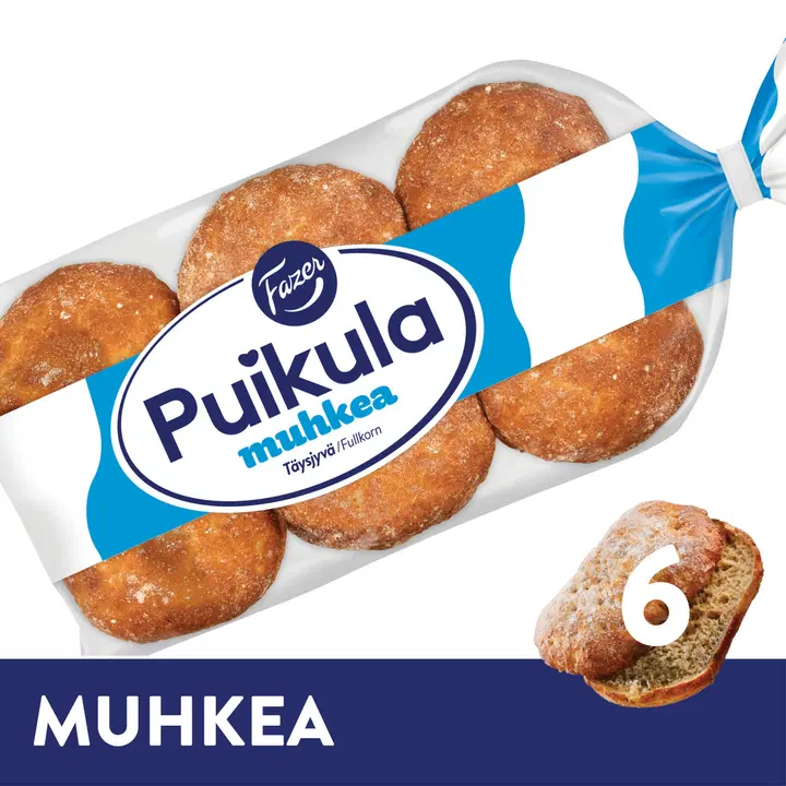 Fazer Puikula Muhkea Täysjyvä 6kpl 360g