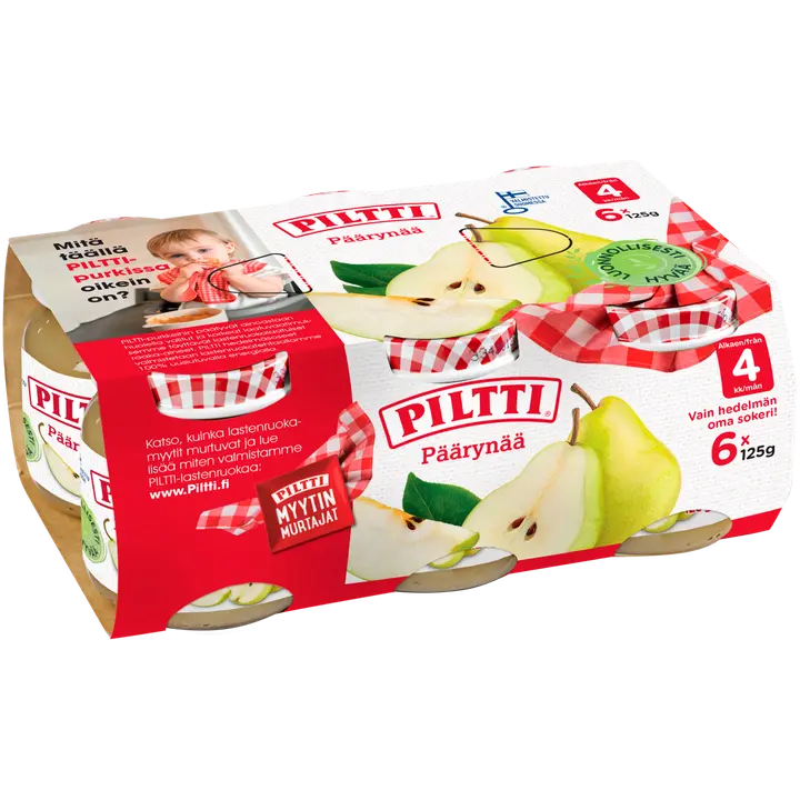PILTTI 6x125g Päärynää hedelmäsose 4kk