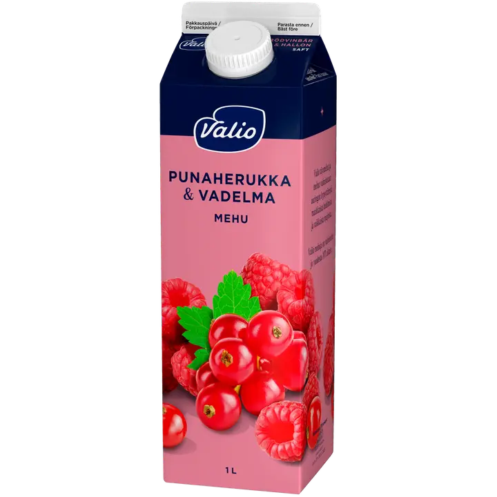 Valio punaherukka-vadelmamehu 1 l