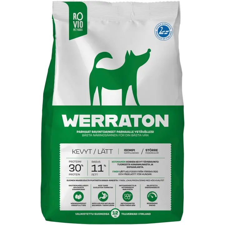 Werraton Kevyt koiranruoka 12 kg
