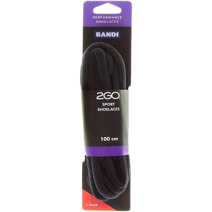 Bandi 2GO kengännauhat Performance Sport 216 100 cm musta
