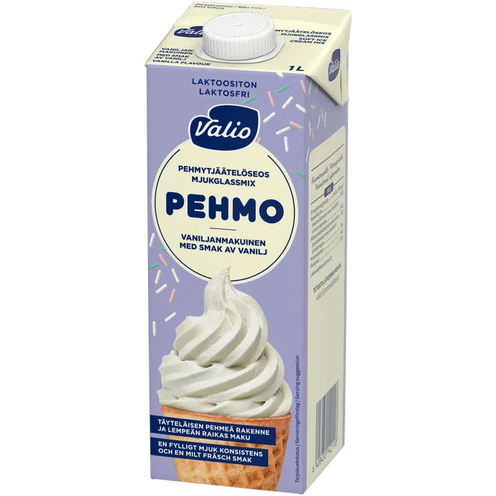 Valio Pehmo pehmytjäätelöseos vanilja UHT laktoositon 1 l